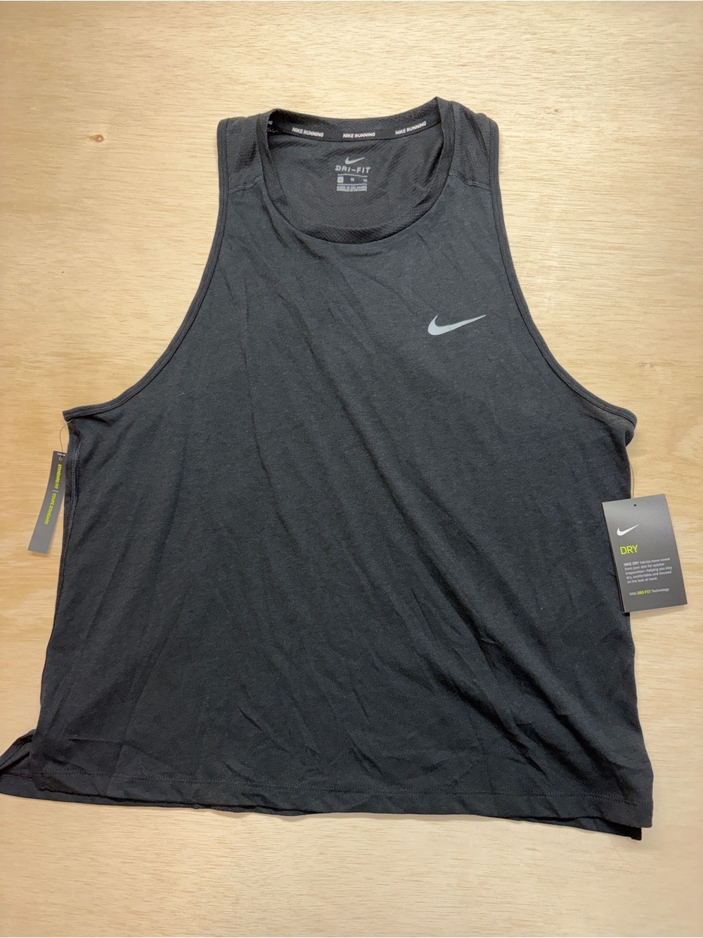 NWT Nike Dri-FIT Breatheable Black Mesh Racer Back Running Tank Top  Womens XL